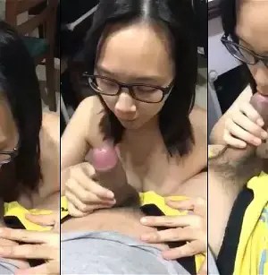 Em gái kính cận nhẹ nhàng chăm chút thằng em bên bàn làm việc