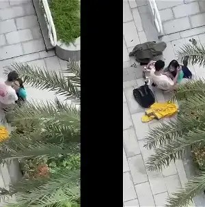Bé nữ sinh kính cận bú cu để người yêu xuất vào miệng ở sảnh chung cư