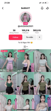 Clip call duy nhất của idol 100k follow tiktok Nguyễn Thị Thu Huệ Huệ Pikachu