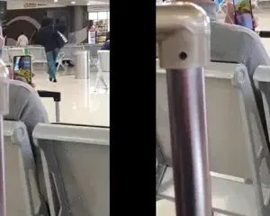 Trong lúc chờ máy bay bác trai video call về xem bác gái show bưởi