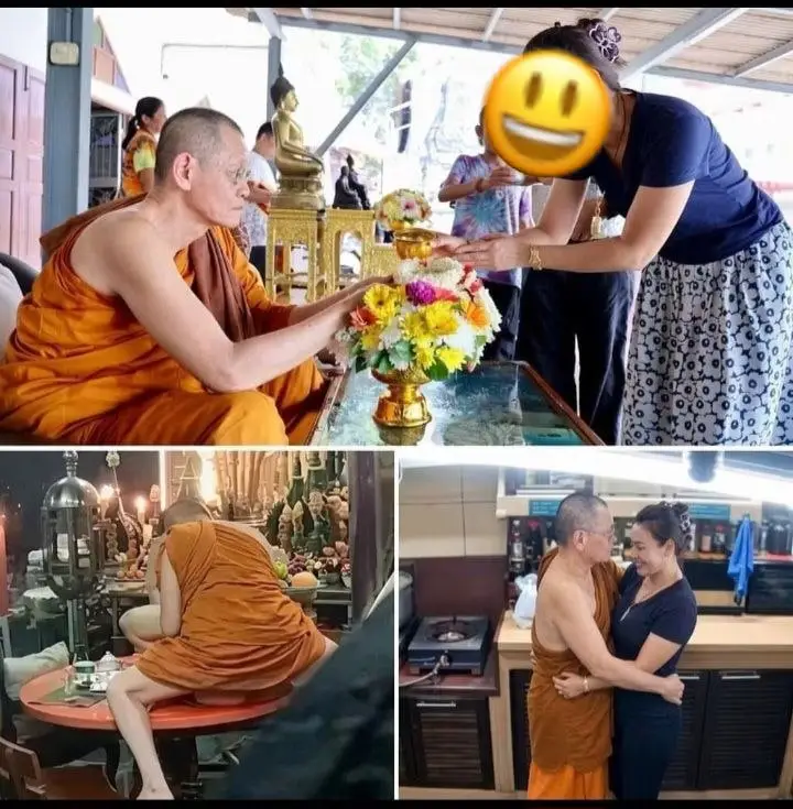 Lộ clip sư thầy Thái Lan chôm tiền quỹ đem đi đụ gái