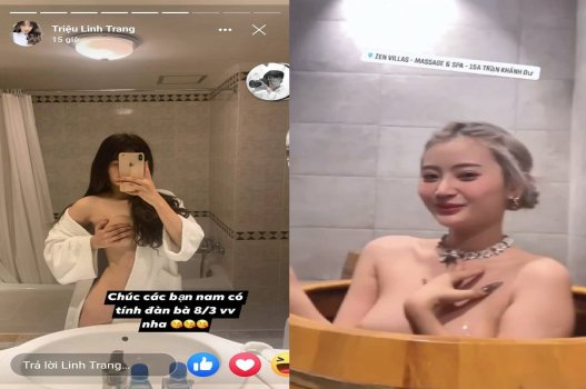 Clip hot tiktoker Triệu Linh Trang bị lộ tung lên mạng