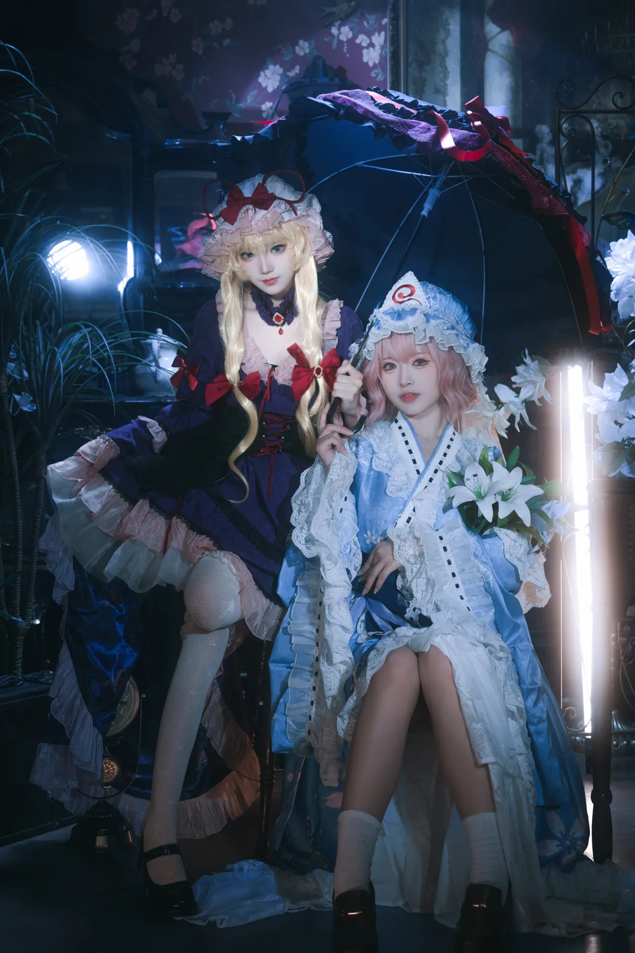 Hua Qi Hana -Yakumo Yukari & Su yuyuyu -Saigyouji Yuyuko (watermark removed)